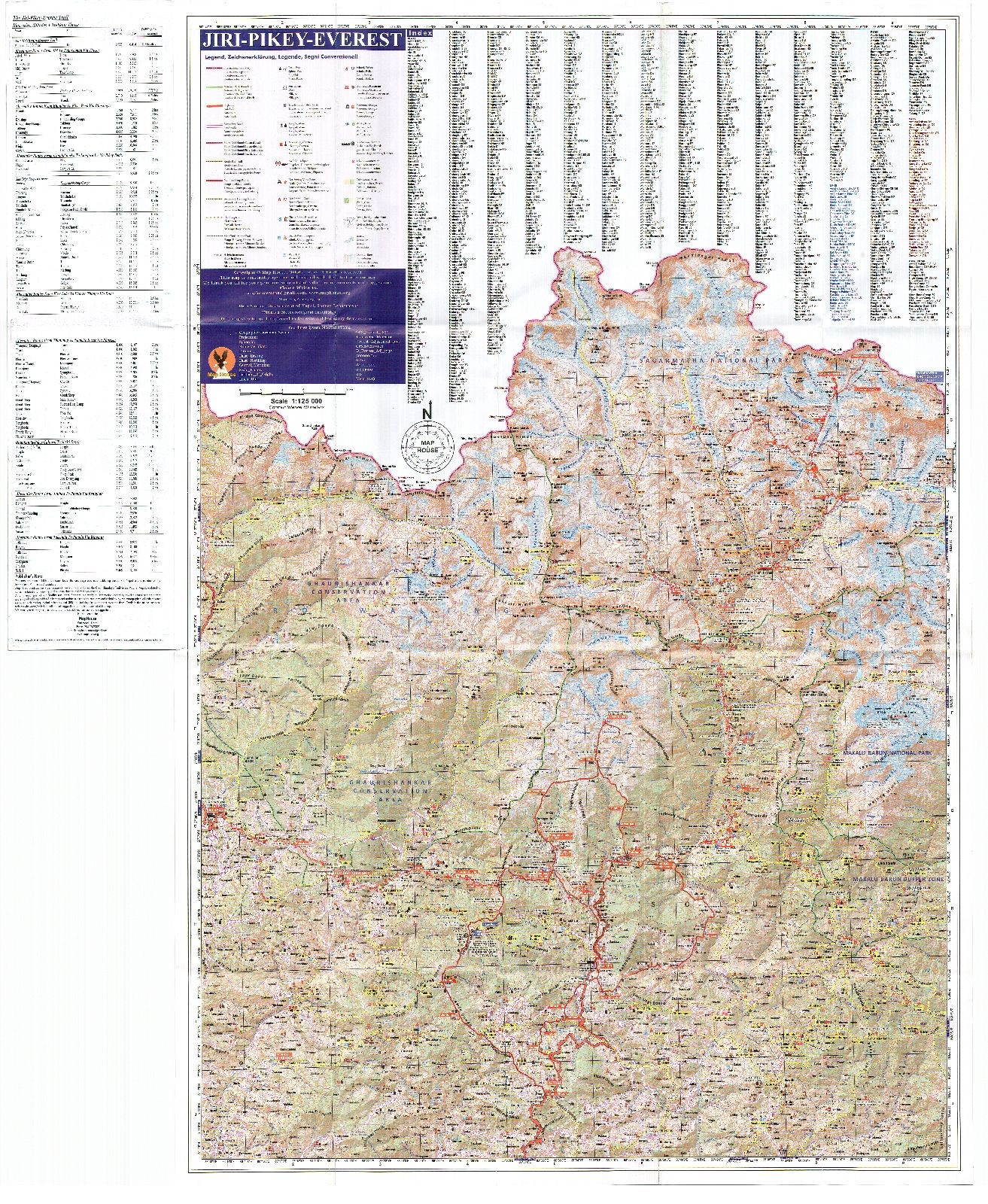 Mera & Island Peak 28 days climbing map